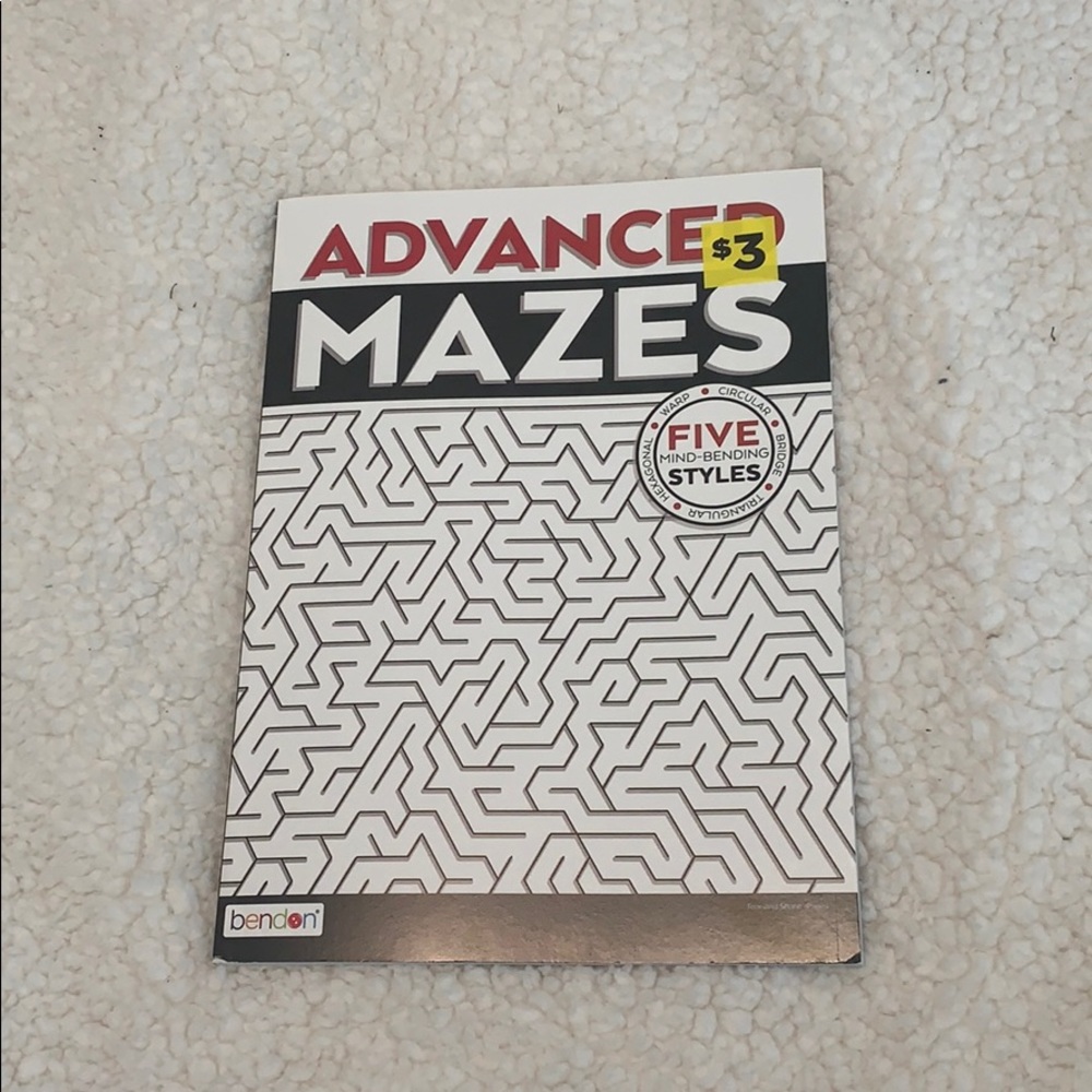 A book full of mazes to be completed